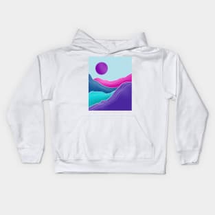 Abstract mountain painting Kids Hoodie